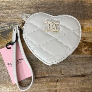 Juicy Couture Angel Brighter Than A Diamond Heart Coin Change Purse Wristlet NEW